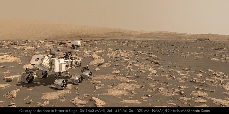 Curiosity on the Road to Hematite Ridge - Sol 1516